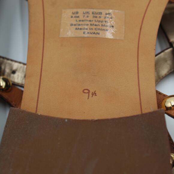 Sam Edelman Gladiator Sandal Womens Size 9.5 Studded Flats Leather Eavan - Picture 8 of 8